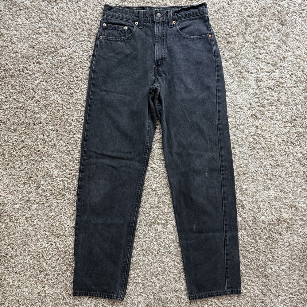 Vintage 90’s Levi’s Made In USA 550 Relaxed Fit Black Denim Jeans Men Size 28x30